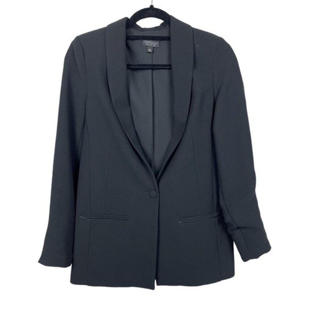 TOPSHOP Black Blazer sz 4